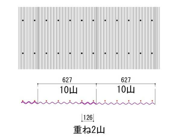 外壁ガルバの傘釘ピッチについて 豊橋市 老津の家 外壁ガルバの傘釘ピッチについて 豊橋市 老津の家